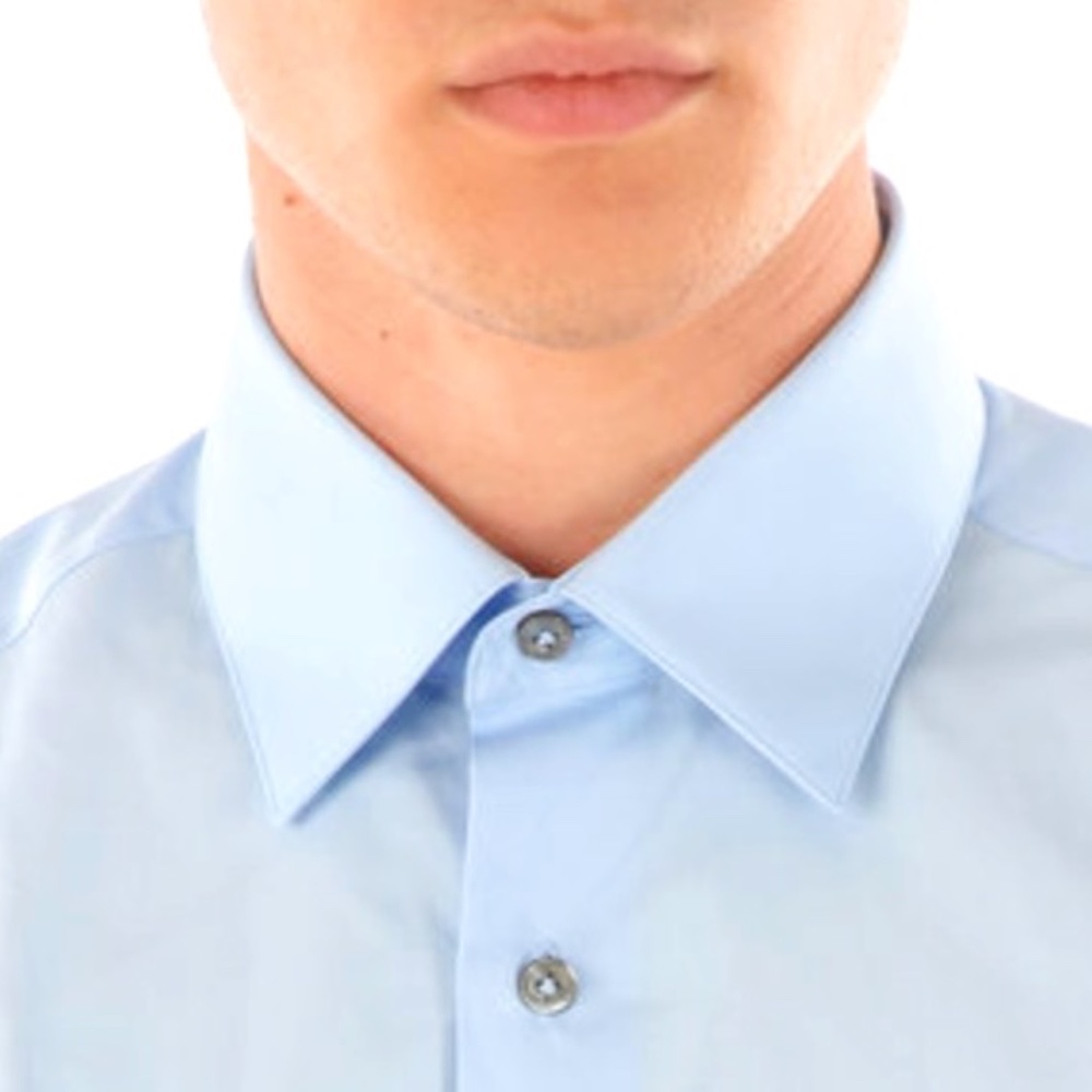 Lanvin Light Blue Cotton Button Front Shirt